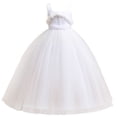 thumbnail image 3 of MIASHUI Robe Tutu Élégante Sans Manches pour Filles, Tenue Formelle Fluide à Étages, Grandes Enfants Tout-Petits, Blanc, 10-11 Ans, 3 of 6