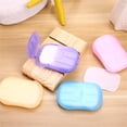 thumbnail image 2 of SUTENGDA 10 Boxes Soap Paper Sheets   Mini Portable Disposable Travel Soap Sheets Hand Washing Cleaning Soap Slices for Outdoor Camping Hiking  Random Color (200 Sheets ), 2 of 6