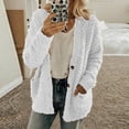 thumbnail image 1 of TIMIFIS Women’s Open Front Fleece Cardigan Sweater Button Long Sleeve Open Knitted Fleece Cardigan Outwear Sweater Coat Spring Fall Jackets Outerwear-WhiteFall/Winter, 1 of 6