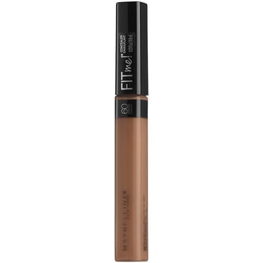 Correcteur liquide sans huile Fit Me Maybelline New York, Couvrance naturelle impeccable, Léger, Atténue l’apparence des rougeurs, des imperfections et des défauts, Cacao, 60, 6.8 ml