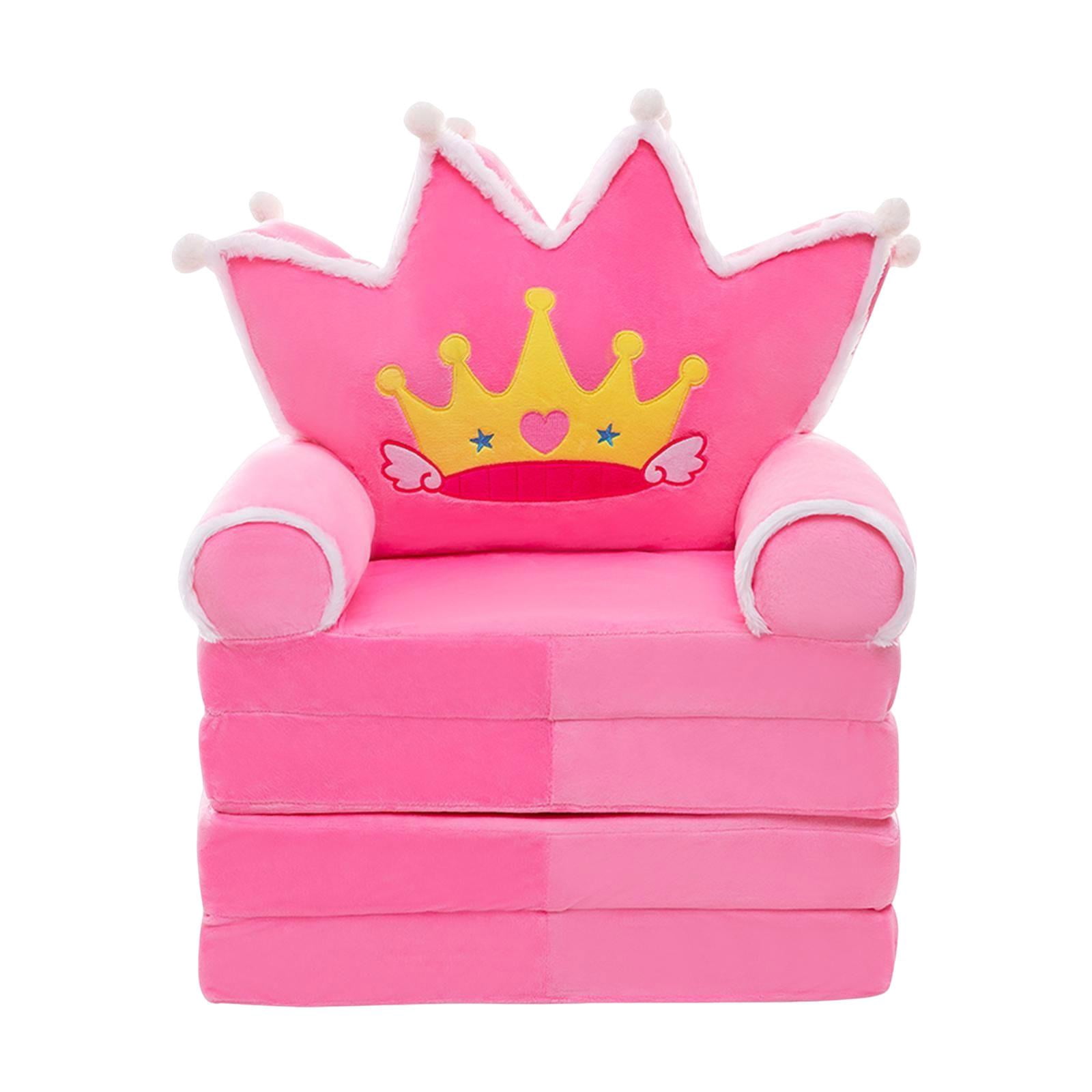 Rongfmy Infant Kids Foldable Sofa Chair Three Floors Durable 2 In 1 Open Sofa Seat Foldable Kids Sofa Armchair Kids Sofa For Bedroom Home , pink