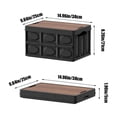 thumbnail image 3 of 20L Foldable Camping Storage Box with Wooden Lid Organizer for Car Trunk Outdoor Gear Collapsible Plastic Bin Portable Utility, 3 of 9