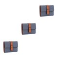 thumbnail image 3 of pitrice Leather Women Purse Rectangular Trifold for Zipper Hasp Stylish Card Holder Photo Folder Wallet Notecase Birthday Gift Blue 3Set, 3 of 6