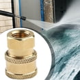 thumbnail image 4 of GLFILL G1/4 High Pressure Washer Coupler Copper Quick Connect Fitting Male Thread Accessorie Car Washer Adapter Garden Irrigation Joint #12, 4 of 9