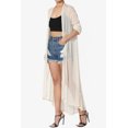 thumbnail image 3 of TheMogan Cardigan Long à Manches Longues en Maille pour Femmes Mi-Mollet Caftan Transparent, 3 of 6