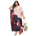 thumbnail image 1 of Oussum Blanc Cassé Tribal Grande Taille Polyester Longues Robes Caftans pour Femmes, 1 of 7