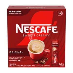 NESCAFE Sweet & Mélange de café instantané crémeux, comprend café, Blanchiment & Sucre