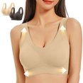thumbnail image 2 of HongQid 2PCS No Underwire Bra for Women Seamless Plus Sized Bralettes Everyday Basic Sleeping Wireless Bras, 2 of 9