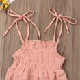 thumbnail image 3 of Kmbangi Bébé Été Coton Fronde Romper Dentelle jusqu'à Stretch Ruched Combinaison, 3 of 9