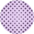 thumbnail image 1 of Ahgly Company Tapis de Zone Rond d'Intérieur Lavable à la Machine, Transitionnel, Fleur Violet Violet, 3 Pieds Rond, 1 of 7