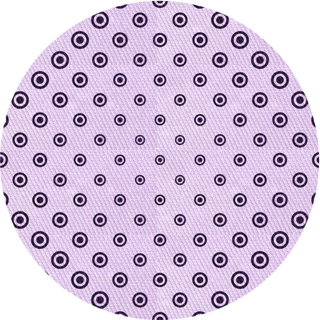 Ahgly Company Tapis de Zone Rond d'Intérieur Lavable à la Machine, Transitionnel, Fleur Violet Violet, 3 Pieds Rond