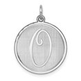 thumbnail image 1 of Pendentif Breloque Collier Monogramme Prénom Initiale Lettre O Délicat en Argent Sterling 925, 1 of 8