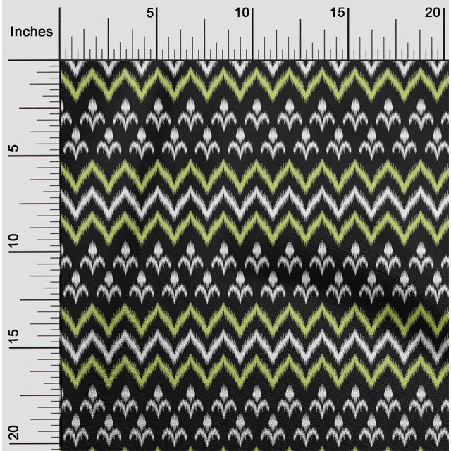 oneOone Polyester Lycra Fabric Ethnic Ikat Printed Craft Fabric BTY 56 Inch Wide