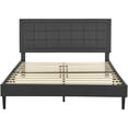 thumbnail image 4 of DeCoro Mornington Upholstered 2.0 Platform Bed w/ Metal Frame, Dark Grey, Full, 4 of 11