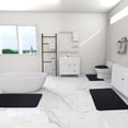 thumbnail image 4 of 2025-2026 Memory Foam Bath Mat Set, Bathroom Rugs For 4 Pcs Toilet Mats Universal Soft Comfortable Water Absorption Non-Slip Thick Machine Washable Easier To Dry Dark Clearance, 4 of 7