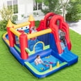 thumbnail image 4 of Costway 9-in-1 Inflatable Bounce Castle with Waterslide Water Cannon for 3+ without Blower, 4 of 10