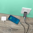 thumbnail image 2 of Wally Mini 20W Dual Port USB-C et USB Power Delivery Chargeur Mural Charbon, 2 of 5