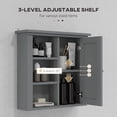 thumbnail image 4 of HOMCOM Bathroom Wall Cabinet with 3 Open Shelves, Storage Cupboard, 4 of 10
