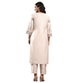 thumbnail image 3 of Biba Rangriti Indian Ethnic Kurta Set (Festive Glam 22310), Off White, Size 38, 3 of 5