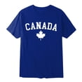 thumbnail image 3 of WEIYLL Womens Tshirt Canada Day Letter Maple Leaf Print Blue Tops Sizes L, 3 of 3