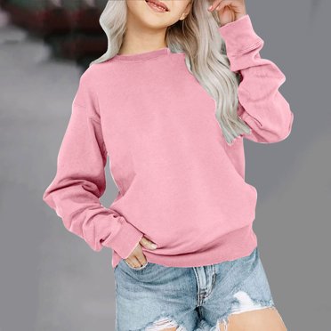 Zeophrasy Enfants Garçons Filles Tout-Petits Chandail à Manches Longues Col Rond Chandail Décontracté Haut Vêtements Ado Fille Chandails à Capuchon pour Enfants Garçons Filles Ado