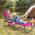 thumbnail image 4 of Gymax Folding Chaise Lounge Chair w/Comfortable Headrest Easy Folding Design for Lawn, 4 of 10