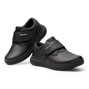 FitVille Men's Wide Walking Shoes With Arch Core Insole For Swollen Feet Diabetic Dress Shoes