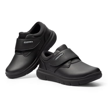 FitVille Men's Wide Walking Shoes With Arch Core Insole For Swollen Feet Diabetic Dress Shoes