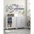 thumbnail image 1 of SONGMICS Garage Cabinet, Metal Storage Cabinet with Doors and Shelves, Office Cabinet for Home Office, Lockable File Cabinet, Multipurpose, for Study, Living Room, Matte Gray, 1 of 7