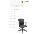 thumbnail image 2 of TygerClaw Mid Back Fabric Office Chair, 2 of 3
