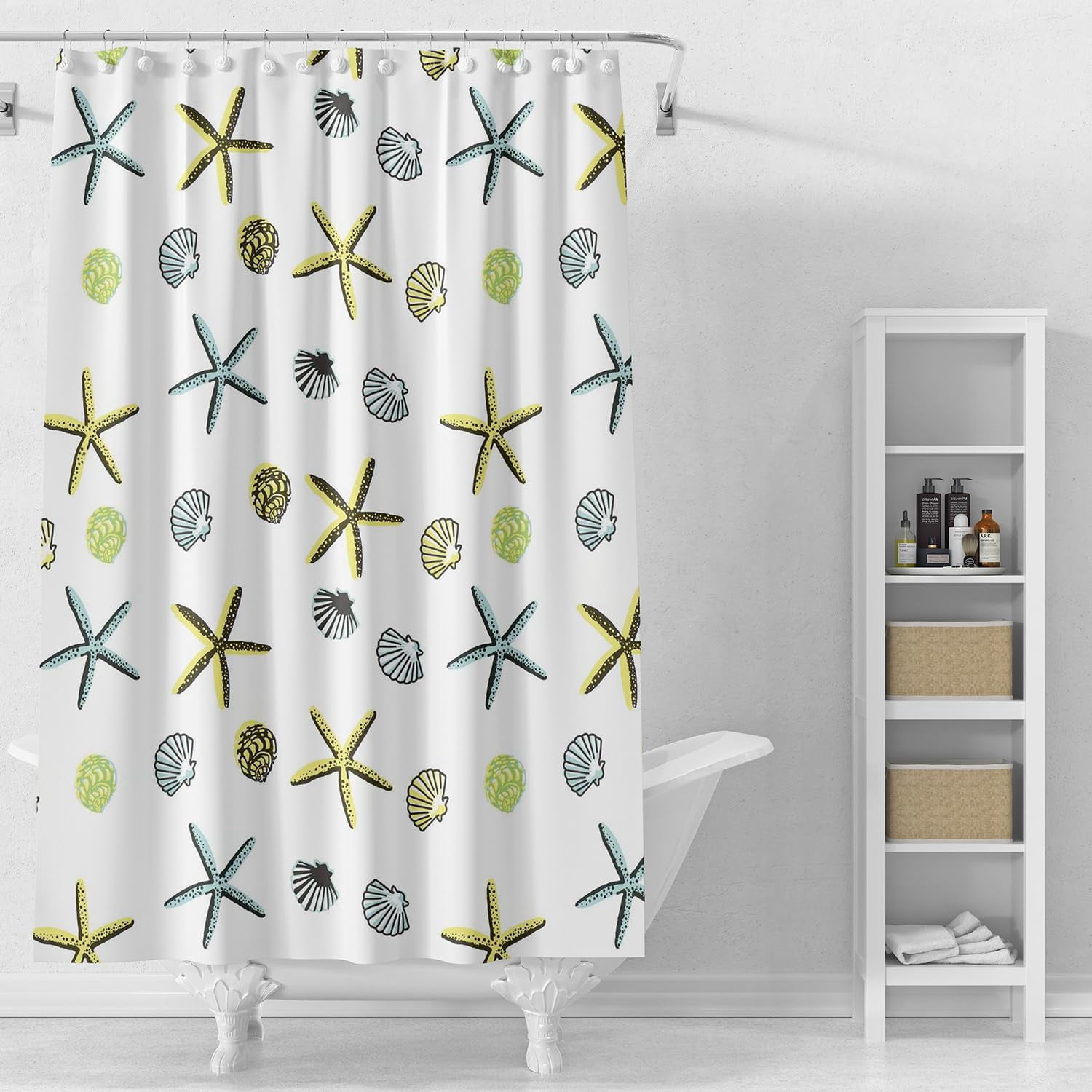 LQFMEHOT Shower Curtain Liner 5G Shower Liners with 12 Rustproof Metal Grommets and Weighted Magnets Waterproof Duty Shower Curtains for Shower Bathroom 72 x 72