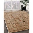 thumbnail image 2 of Ahgly Company Indoor Round Mid-Century Modern Light Brown Oriental Area Rugs, 8' Round, 2 of 6