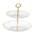 thumbnail image 3 of veasfak Cake Rack 2 Layers Candy Dish Cookie Tray for Commercial Wedding Celebration Clear, 3 of 9