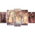 thumbnail image 2 of Design Art Golden Autumn Beautiful Forest Landscape Artwork Canvas Print, 2 of 2