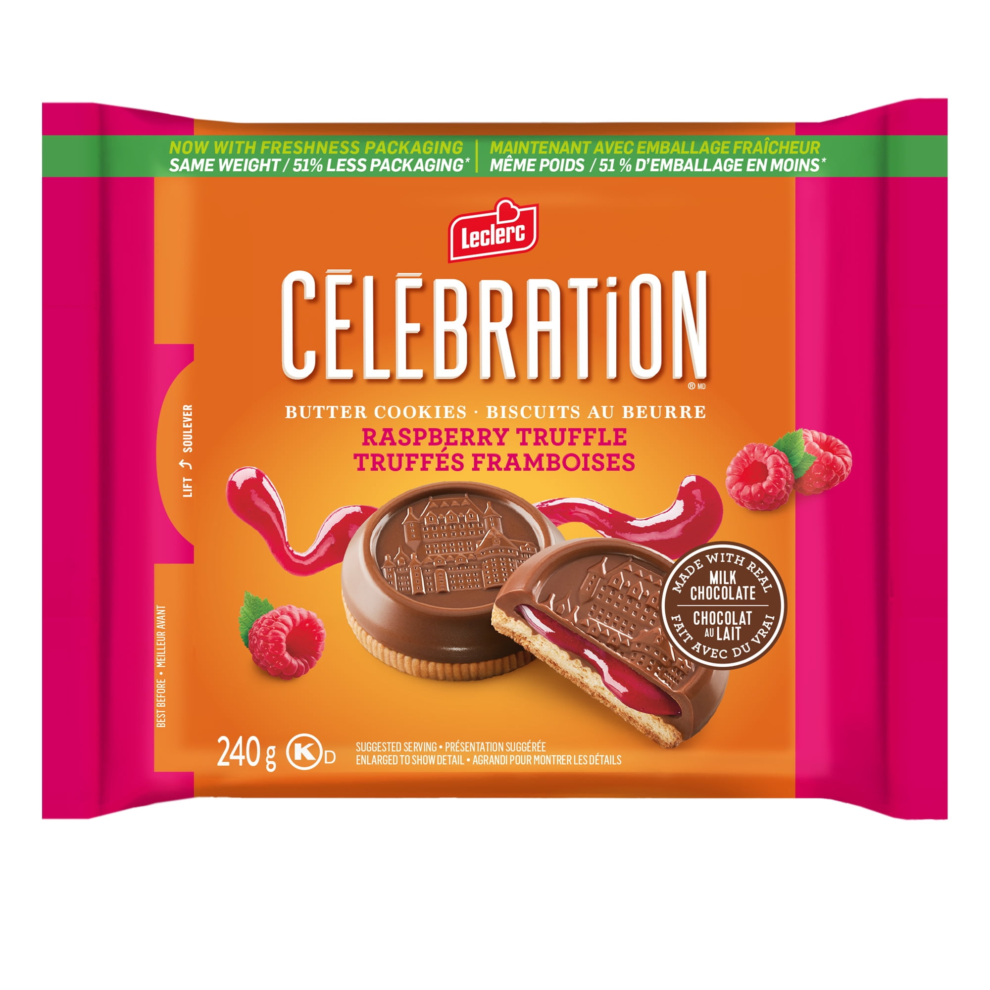 Celebration Raspberry Milk Chocolate Coated