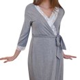 thumbnail image 2 of Ketyyh-chn99 Robe de Maternité pour Séance Photo Femmes Dentelle Femmes Enceintes Décontractée Allaitement Bébé pour Maternité Robe Pyjama Gris Foncé,m, 2 of 4