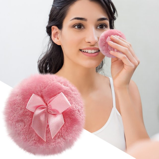 LPSSTORE Powder Puff Kids Powder Puff Glitter Round Bow Kids Powder Puff Bow Knot Body Powder Puff Round Powder Puff