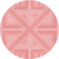 thumbnail image 1 of Ahgly Tapis Rond Lavable en Machine Intérieur Transitionnel Rose Flamant, 8 Pieds Rond, 1 of 7