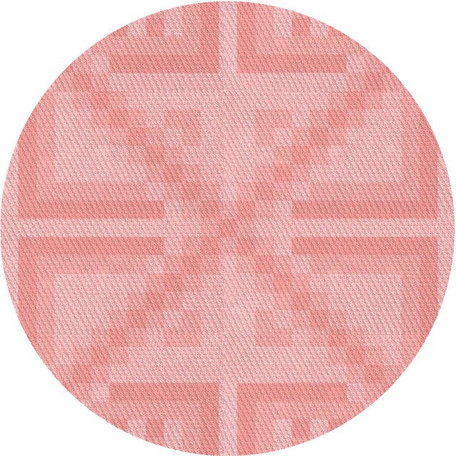 Ahgly Tapis Rond Lavable en Machine Intérieur Transitionnel Rose Flamant, 8 Pieds Rond