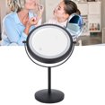 thumbnail image 4 of Lighted Makeup Mirror, LED Makeup Mirror Stainless Steel Touch Switch Soft Lighting Stable Base Double Sided  For Daily Use, 4 of 8