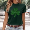 thumbnail image 2 of LUOGENLI T-shirts pour Femme pour Femmes T-Shirt à Col Rond à Manches Courtes pour la Saint-Patrick T-Shirt Tee T-shirts Femmes Blanc Saint-Patrick 4xlt T-shirts pour Femmes T-shirts Graphiques Pâques Vert Foncé TG, 2 of 4