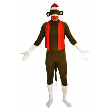 AltSkin Combinaison Intégrale en Spandex/Lycra (Enfants G, Sock Monkey)
