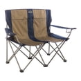 thumbnail image 1 of Kamp-Rite Chaise de Camping Extérieure Portable à Double Pliage pour Pelouse et Plage, Bleu Marine/beige, 1 of 12