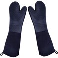 thumbnail image 1 of Mitaines de Four en Silicone Extra Longues, Robustes, Qualité Commerciale, Mitaines de Four Résistantes à la Chaleur, Gants de BBQ avec Doublure en Coton Matelassé, Lot de 2, 1 of 7