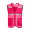 thumbnail image 1 of Reflective Mesh Safety Vest for Men Women with Big Pockets and Zipper Front High Visibility Brathable Vest Hi Vis Construction Work Vest, 1 of 4