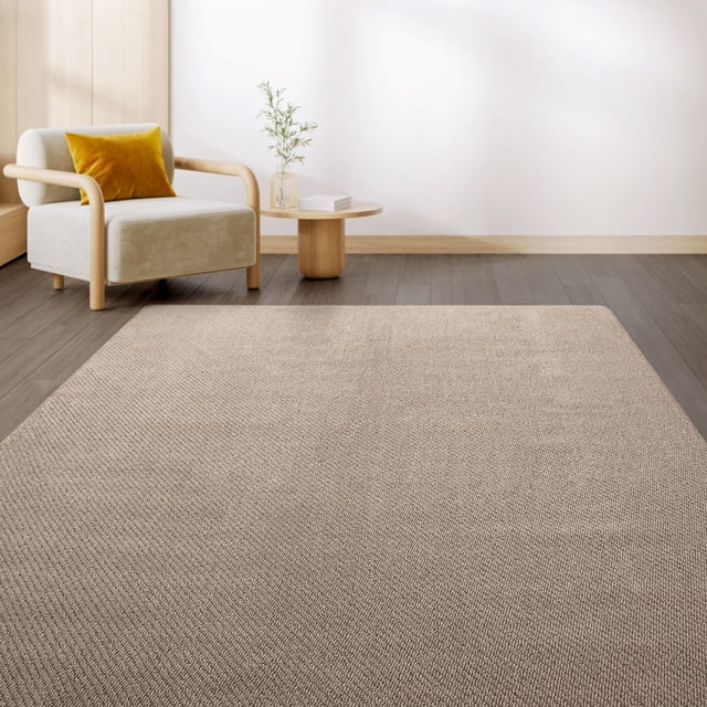 Mainstays Basic Tufted Chai Taupe, Machine Washable Area Rug 6x8, Ideal for Any Room in the House