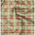 thumbnail image 1 of Soimoi Beige polyester Crepe Fabric Crabs Ocean Printed Fabric 1 Yard 52 Inch Wide, 1 of 6