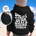 thumbnail image 2 of FAOWME Sweat à Capuche pour Filles Manches Longues Chandail en Molleton Graphique Mignon Noir 3-4 Ans, 2 of 5