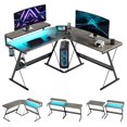 thumbnail image 2 of Bestier 55 inch L-Shaped Gaming Computer Desk with Monitor Stand Home Office Corner Desk, 2 of 5