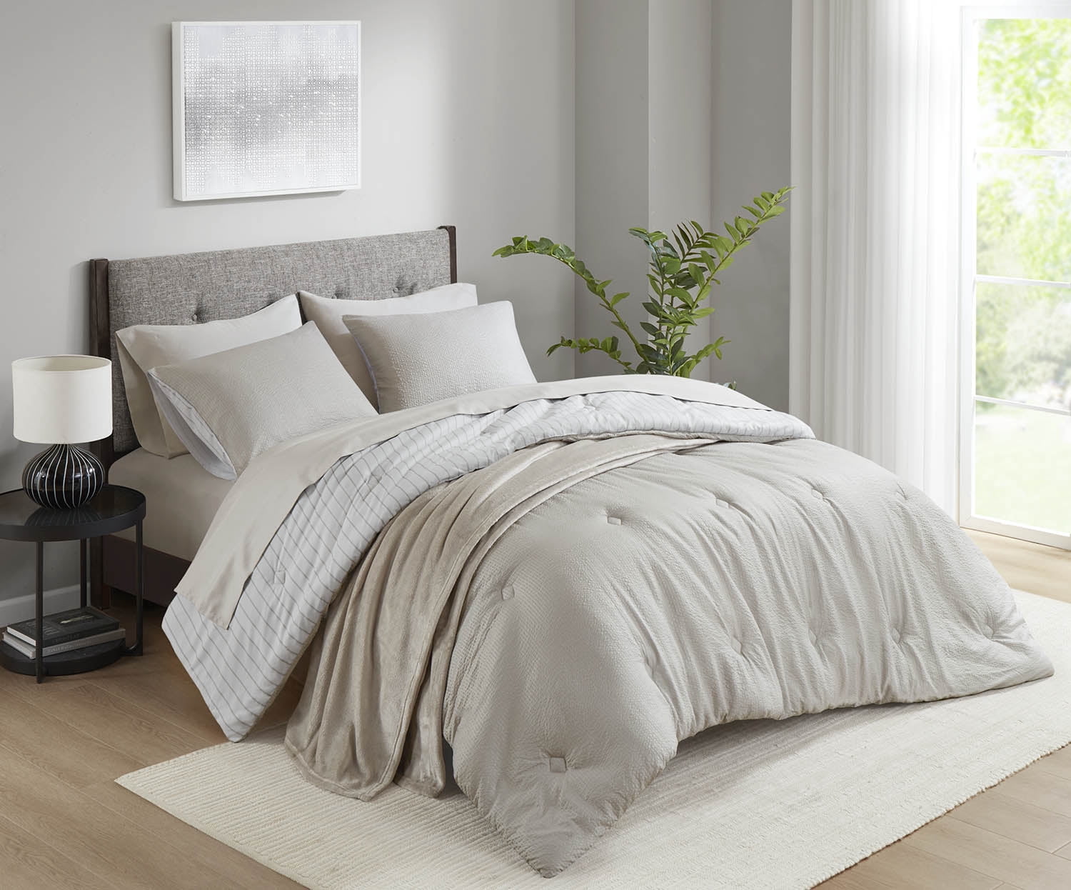 Mainstays 8 Piece Bed in a Bag, Comforter Set
